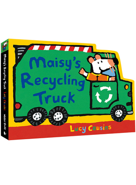 英文原版 Maisy's Recycling Truck 小鼠波波交通工具造型纸板书 儿童英语早教书 亲子互动绘本 Walker