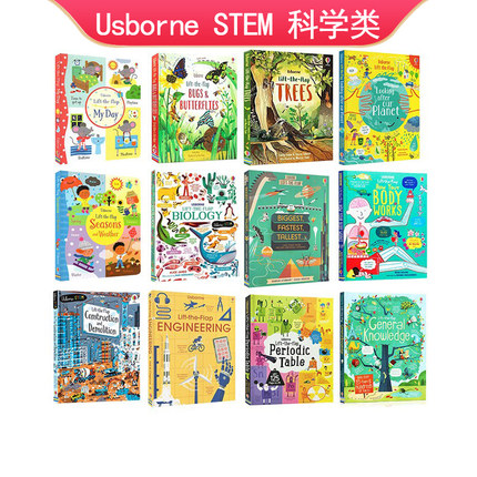英文原版 Usborne Lift the Flap Periodic Table 元素周期表 化学启蒙儿童英语趣味科学STEM认知 纸板翻翻书