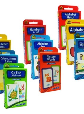 英文原版School Zone Memory Match Farm Flash Card Game54张闪卡记忆匹配农场纸牌游戏儿童认知启蒙提高视觉记忆集中注意力 3岁+