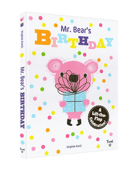 英文原版 Mr.bear's Birthday 大开本纸板书 儿童启蒙认知绘本 Twirl法国艺术品牌