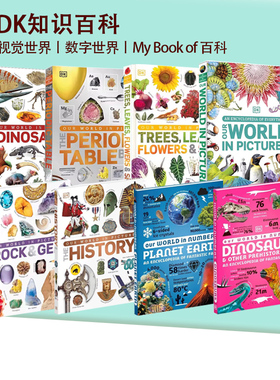 英文原版 Our World in Pictures 视觉世界 Our World in Numbers 数字世界 My Book of 百科 少儿科普知识图解书 DK知识百科