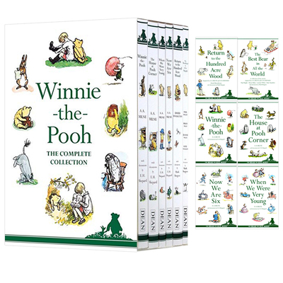 英文原版 Winnie the Pooh 小熊维尼 6册盒装 青少年经典读物小说