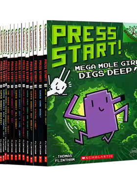英文原版 Press Start 方块兔1-15册 Scholastic Branches 学乐大树系列桥梁章节书 全彩英语分级读物5-7岁 Super Rabbit Boy