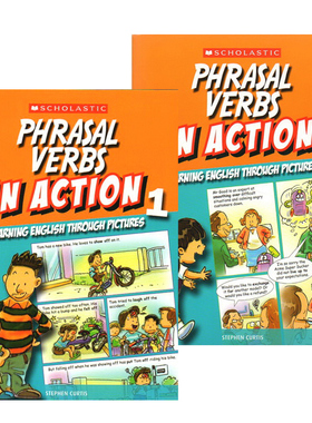 短语动词 学乐出品 Scholastic In Action Phrasal Verbs 画里画外轻松学英语 2册漫画版图解英语 英文原版