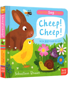 英文原版绘本 Can You Say It Too? Cheep Cheep 家养动物 你也可以这样说吗 重复句型 儿童英语启蒙纸板翻翻操作书 大嘴鸟