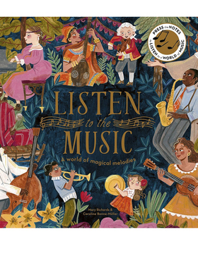 预售 Listen to the Music：A world of magical melodies 发声书 精装 聆听音乐充满魔幻旋律的世界