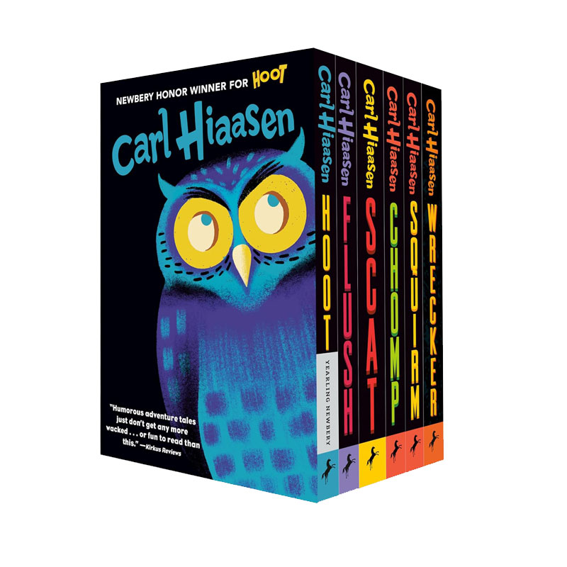 英文原版 Hiaasen 6-Book Paperback Boxed Set 拯救猫头鹰系列6册盒装 希尔森经典畅销书 Carl Hiaasen