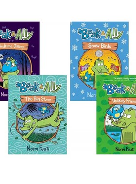 英文原版 Beak and Ally 小鸟比克和鳄鱼艾莉 4册合售 幽默爆笑图像式章节读物 学乐橡树 Hello Hedgehog 你好刺猬 同作者