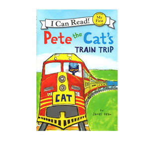 read Train Trip皮特猫分级读物 Cat can the 英文原版 Pete