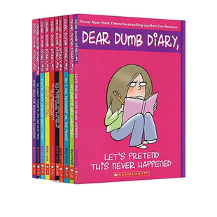 Diary 英文原版 爆笑幽默小说 呆呆日记10册 章节桥梁读物 Dear 校园小说 预售 Dumb 中小学英语阅读提升傻丫头日记儿童课后阅读