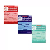 英文原版 3册合售 Need Kids Know Vocabulary Scholastic学乐练习册 需掌握240个词汇 240 Words 3年级 小学1