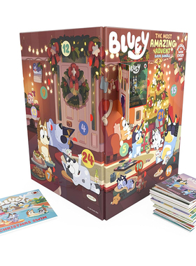 预售 小蓝狗布鲁伊 圣诞倒数日历 Bluey The Most Amazing Advent Book Bundle 最神奇的圣诞礼包 含24本小书 英文原版