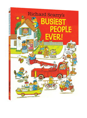 英文原版 斯凯瑞词汇童书 Richard Scarry's Busies People Ever 精装大开本 儿童启蒙图画故事书