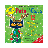 Cat 预售 Pete 英文原版 圣诞节倒计时 Groovy 圣诞礼物 皮特猫美妙 Christmas 精装 绘本 Days the 12天圣诞节 含贴纸