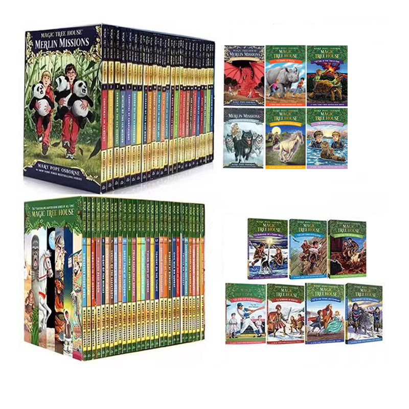 预售 神奇树屋大全套 66册 英文原版 The Magic Tree House 1-40(无30) 梅林的任务 Merlin Missions 1-27 桥梁章节书课外读物