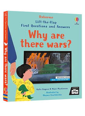英文原版 Usborne Lift-the-flap Why are there wars? 为什么会有战争 纸板翻翻书 情景认知 亲子互动 趣味图画故事书 尤斯伯恩