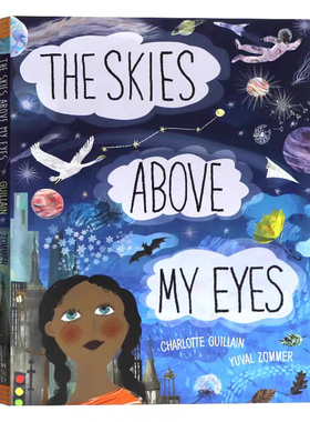 我眼中的天空 英文原版 The Skies Above My Eyes 精装大开本折叠书 双面超长拉页科普绘本 获奖插画大师Yuval Zommer
