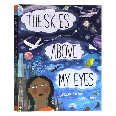 我眼中的天空 英文原版 The Skies Above My Eyes 精装大开本折叠书 双面超长拉页科普绘本 获奖插画大师Yuval Zommer