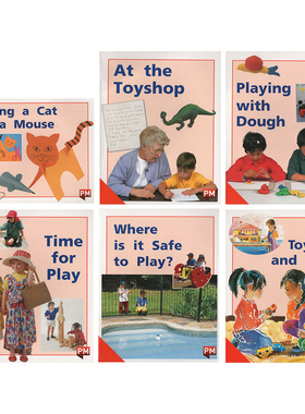 L6学前级 重复句型 Red红色套装4 PM Readers 彩虹阅读 6册 学龄前幼儿园分级读物 小花生精选阅读教辅英文原版启蒙绘本