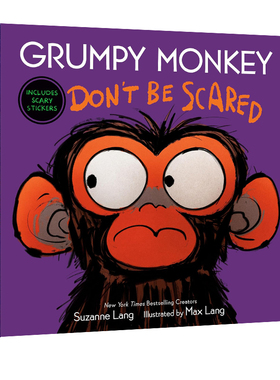 英文原版 Grumpy Monkey Don't Be Scared 暴躁猴系列 第7本 精装  儿童情绪管理 英语启蒙图画书