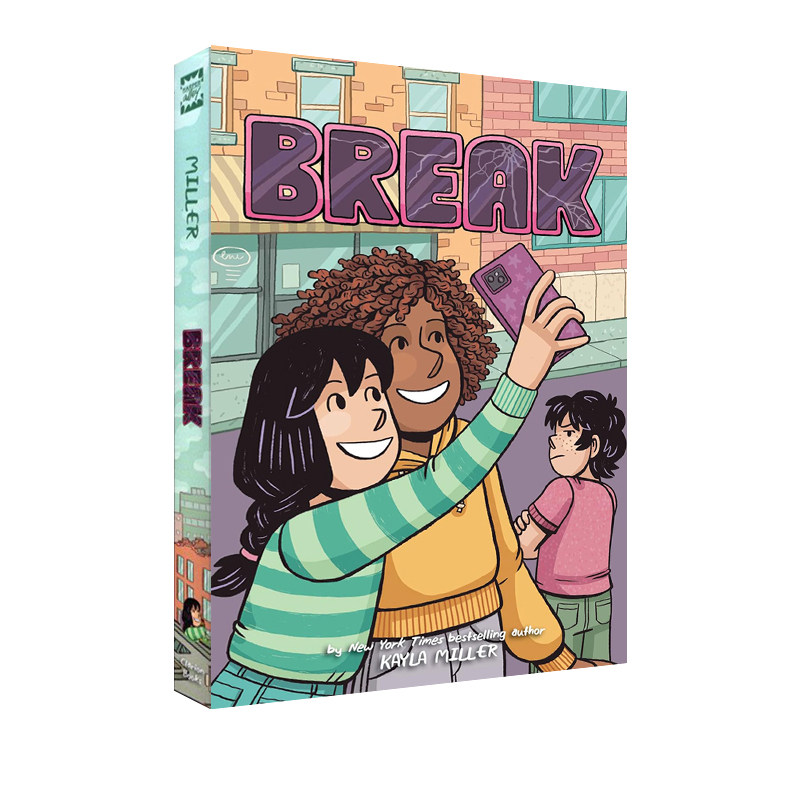预售 英文原版 Crunch A Click Graphic Novel#6：Break 儿童爆笑幽默漫画读物 青少年友谊课外读物 Kayla Miller