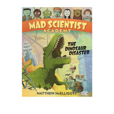 英文原版 疯狂科学高校 Mad Scientist Academy#1: The Dinosaur Disaster 恐龙灾难 少儿百科 科普漫画读物
