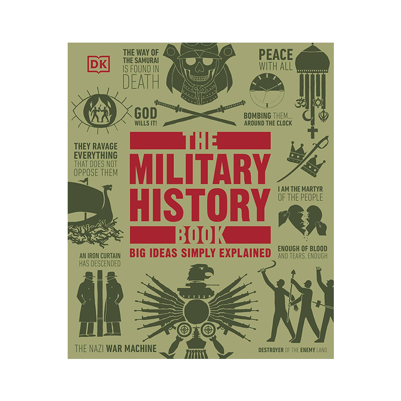 预售 英文原版 DK人类的思想百科丛书The Military History Book Big Ideas Simply Explained军事史百科图解 科普全彩铜版纸精装
