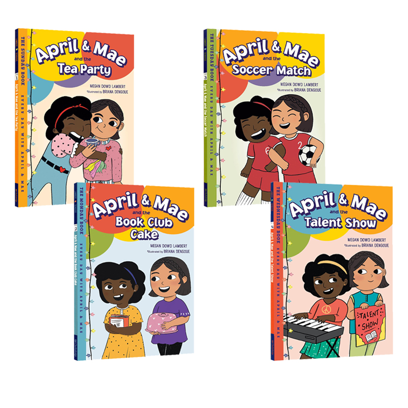 英文原版 Every Day with April & Mae 四月和梅的日常 4册合售 全彩版桥梁书 简易读物 想象力