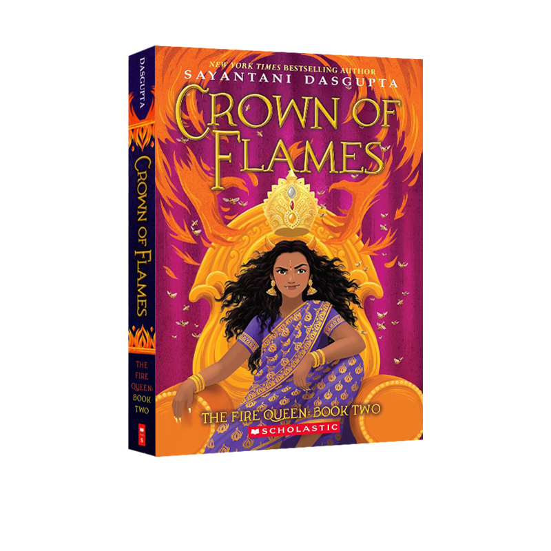 英文原版 The Fire Queen #2：Crown of Flames 火之力量 火女王系列1 奇幻世界儿童章节桥梁书 课外阅读读物