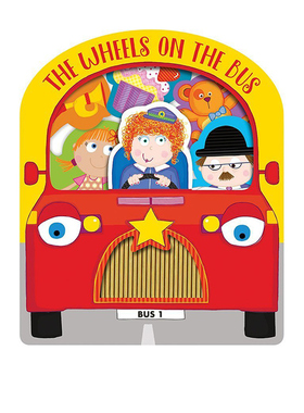 英文原版 MBI启蒙书The Wheels on the Bus 巴士上的轮子 手提袋 纸板书异型书 洞洞书 触摸书  经典儿歌童谣绘本 幼儿韵律