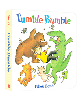 英文原版 Tumble Bumble 纸板书 儿童英语启蒙 趣味图画故事绘本