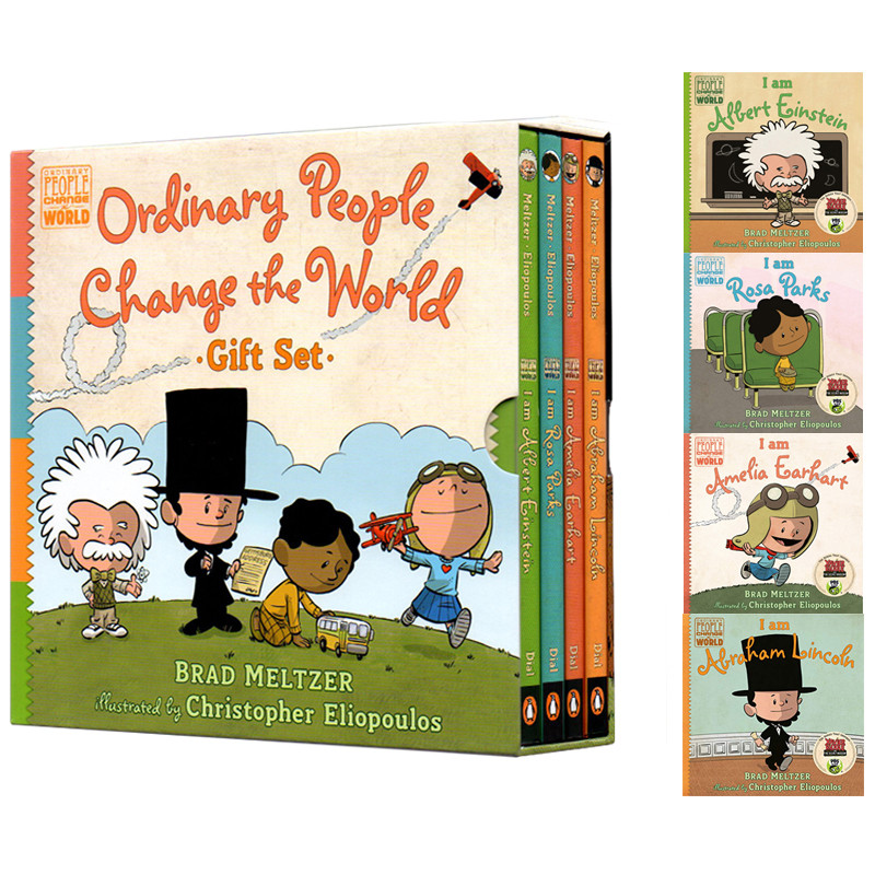 英文原版 普通人改变世界 Ordinary People Change the World Gift Set 4册精装礼品套装书 林肯 阿梅莉亚·埃尔哈特 罗莎·帕克斯