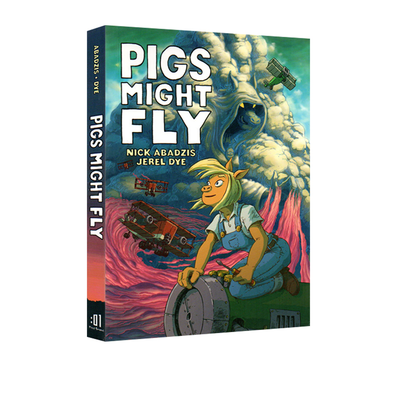 【自营】英文原版 Pigs Might Fly 全彩漫画 青少年科幻漫画绘本 儿童英文课外读物