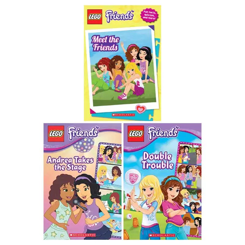 英文原版 Lego Friends Double Trouble/Andrea Takes the Stage 3册 乐高好朋友女孩系列 女孩连环画故事书