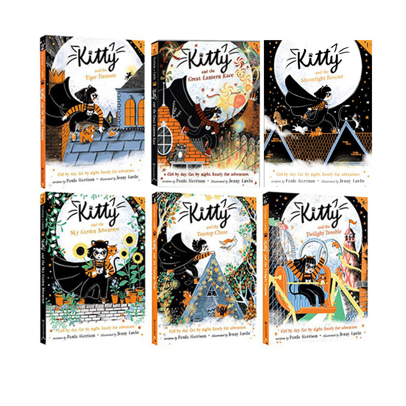 英文原版 Kitty 侠盗猫凯蒂 6册合售 儿童章节书小说 Paula Harrison 小学女生英文课外阅读读物