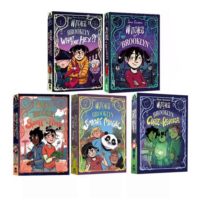 预售 英文原版 Witches of Brooklyn Graphic Novel 5册 儿童魔幻幻想图像式小说 适合女孩 小学生英文课外阅读
