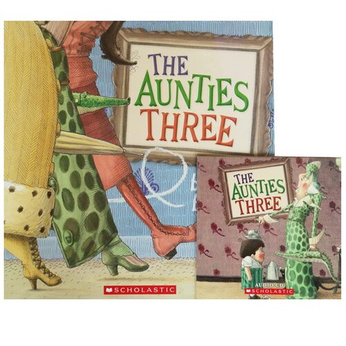 英文原版 The Aunties Three 三个阿姨 儿童绘本启蒙图画书 附CD 学乐有声图画书