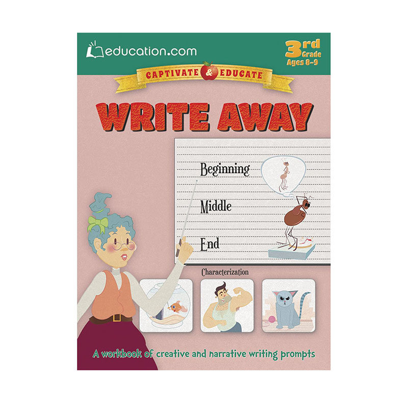 英文原版 Write Away: a Workbook of Creative and Narrative Writing Prompts 3rd 8-9 小花生严选Education 小学生英文作文进阶