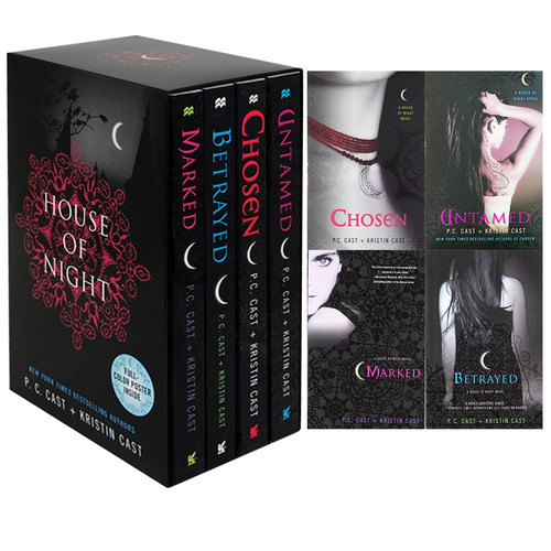 英文原版  House of Night Marked/Betrayed/Chosen/Untamed  1-4册盒装 爱与人性 现代奇幻小说 青少年课外阅读