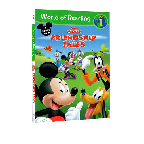 【自营】预售 英文原版 World of Reading Disney Junior Mickey: Friendship Tales 5合1故事合辑 友谊的故事 分级阅读图画故事书