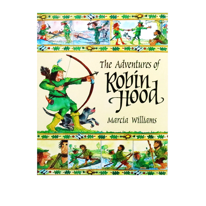 of robin hood 玛西娅·威廉姆斯名著改编系列 漫画绘本图画书 点灯