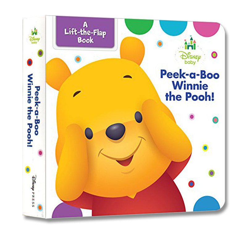 英文原版 disney peek-a-boo winnie the pooh 纸板翻翻书 迪士尼宝贝