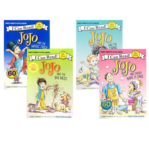英文原版 Fancy Nancy JoJo and 漂亮的小俏妞南希 4册  i can read my first 入门级分级读物 英语绘本图画书