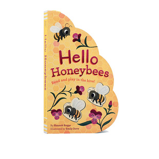 Hello 幼儿自然科学启蒙 小蜜蜂 纸板造型书 你好亲爱 STEM科普绘本图画书 英文原版 Chronicle Honeybees