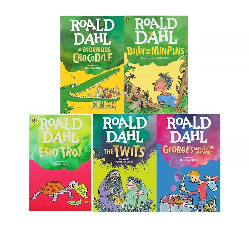 Roald Dahl 罗尔德达尔小说 5册合售 The BFG好心眼巨人 蠢特夫妇 The Twits 乔治的神奇魔药 Marvellous Medicine