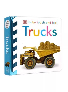 英文原版 Baby Touch and Feel Trucks 小卡车 DK触摸书 幼儿启蒙早教纸板书 交通工具 撕不烂绘本