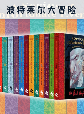 英文原版 A Series of Unfortunate Events 波特莱尔大冒险13册合售 雷蒙斯尼奇的不幸历险 Lemony Snicket 少年英语课外读物