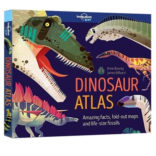 LP 孤独星球儿童书 Lonely Planet Kids Dinosaur Atlas 精装 儿童科普知识绘本图画胡说 翻翻书互动书