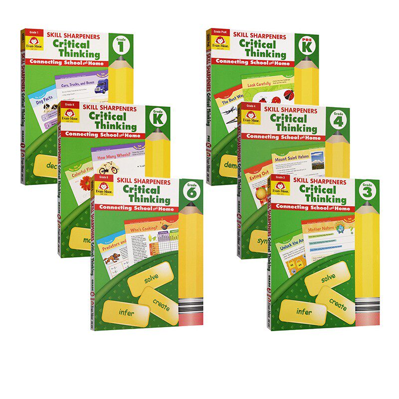 critical thinking 全年级6册 美国加州教辅技能卷笔刀系列 小学生
