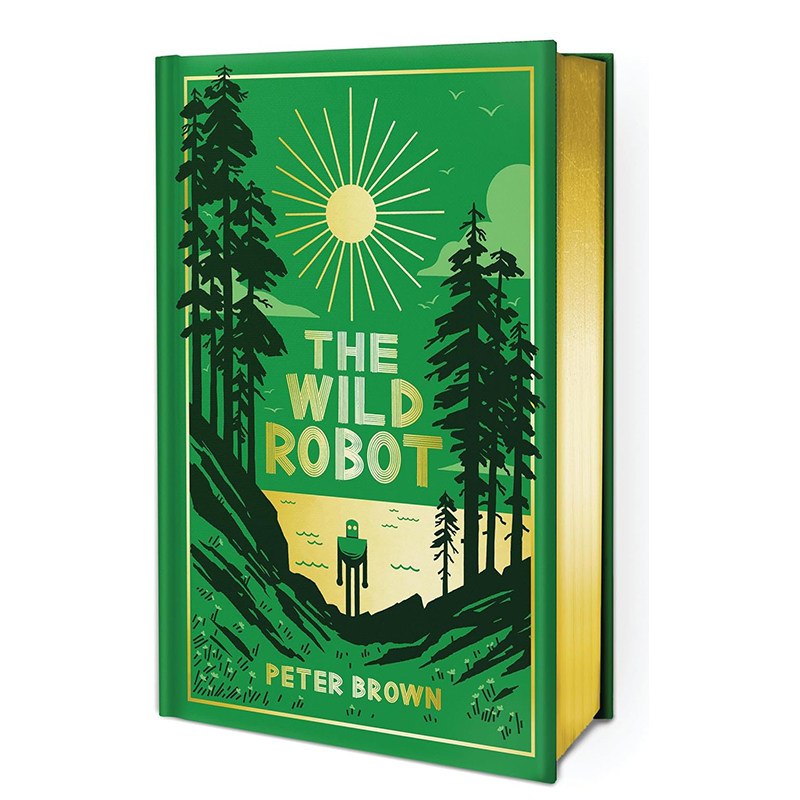 预售 英文原版 The Wild Robot 荒野机器人 1 豪华收藏版 全彩插图烫金刷边精装 儿童科幻成长冒险章节书 纽约时报畅销书